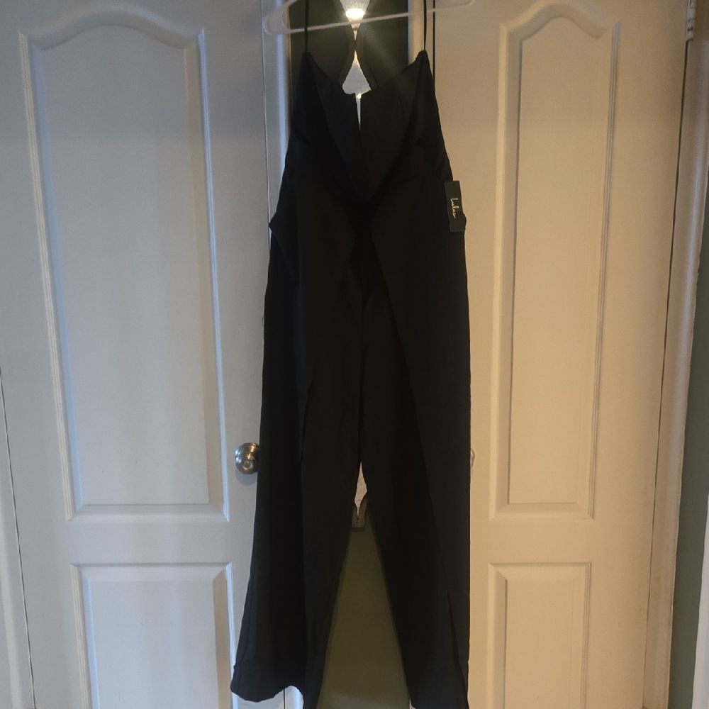 Lulus Elegant Black Jumpsuit, Size XL